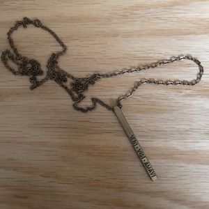 Metal bar necklace
